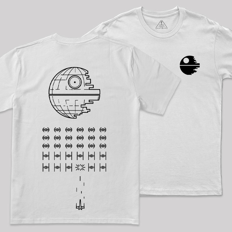 Pixel Wars Front And Back Printing Geek T-Shirt