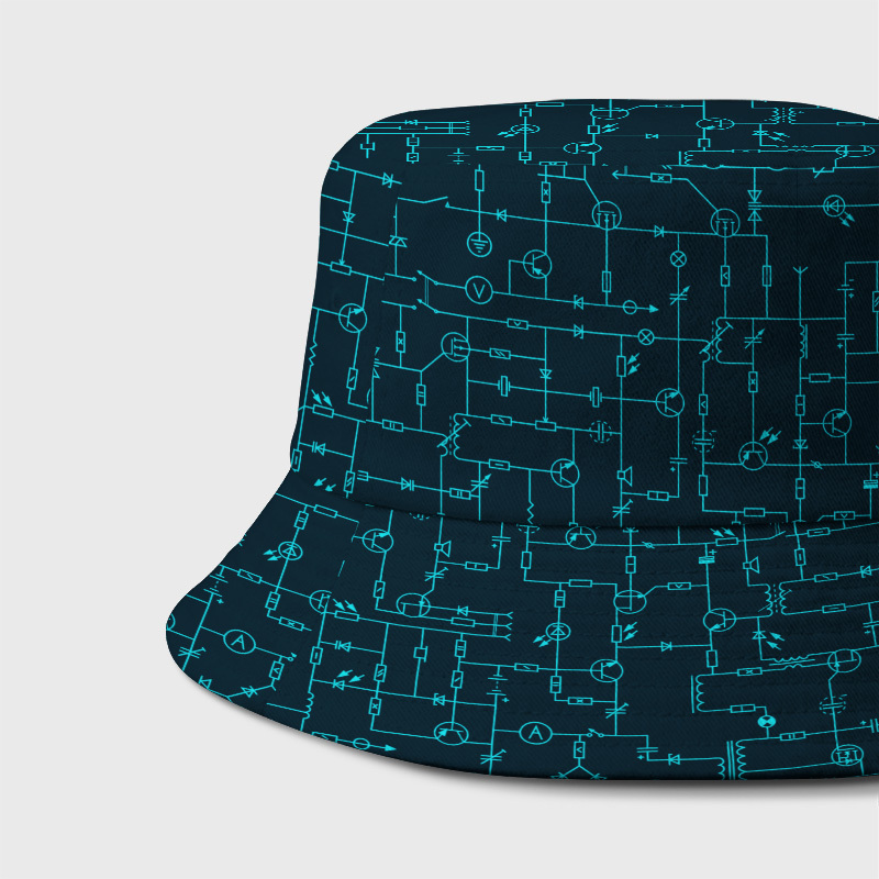 Electronic Components Arrow Dark Blue Geek Bucket Hat