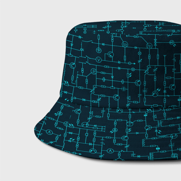 Electronic Components Arrow Dark Blue Geek Bucket Hat