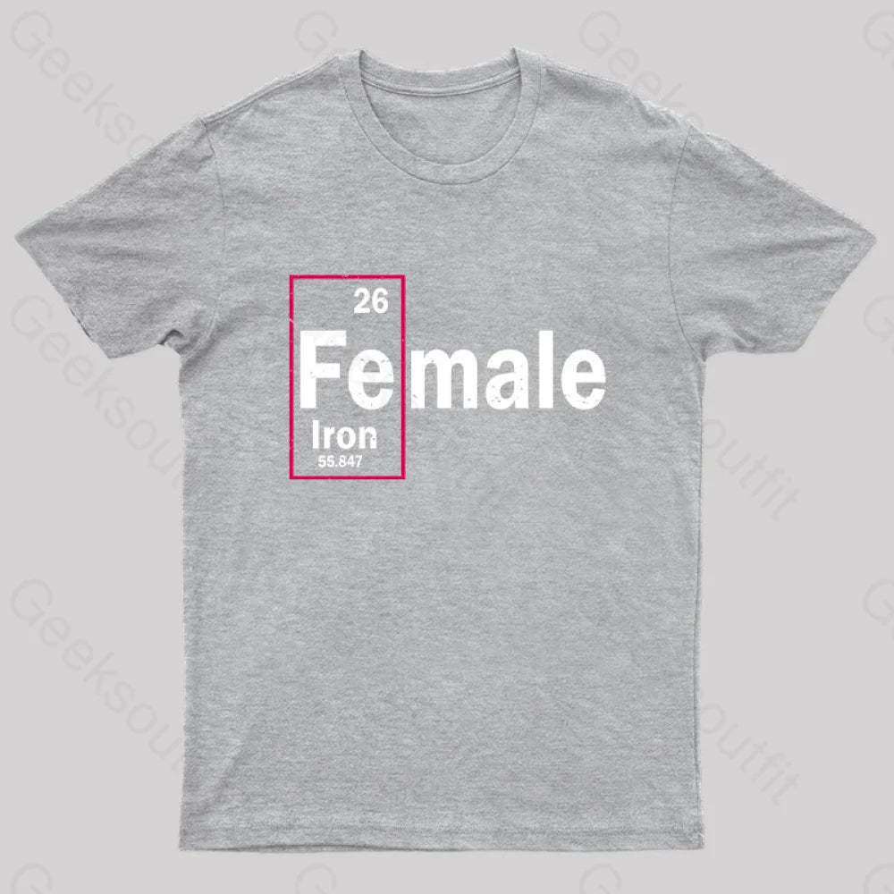 Fe-Male Iron Geek T-Shirt Grey / S