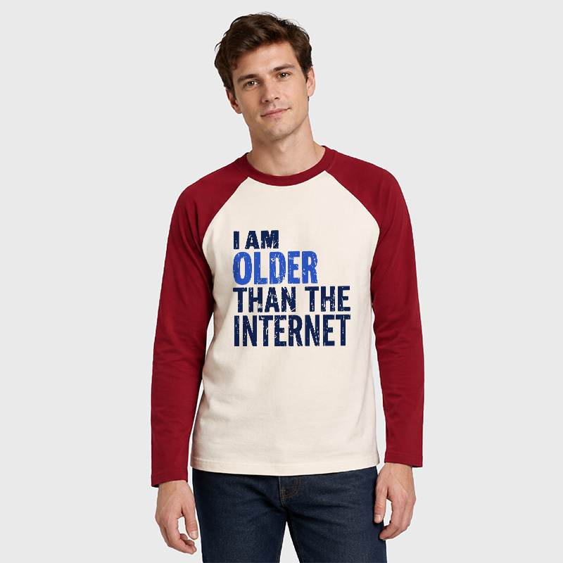 I'm Older Geek Retro Raglan Long-Sleeve Tee
