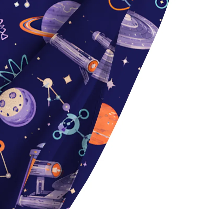 Retro Sci‑Fi Universe Planet Constellation Geek Tiered Cami Maxi Dress