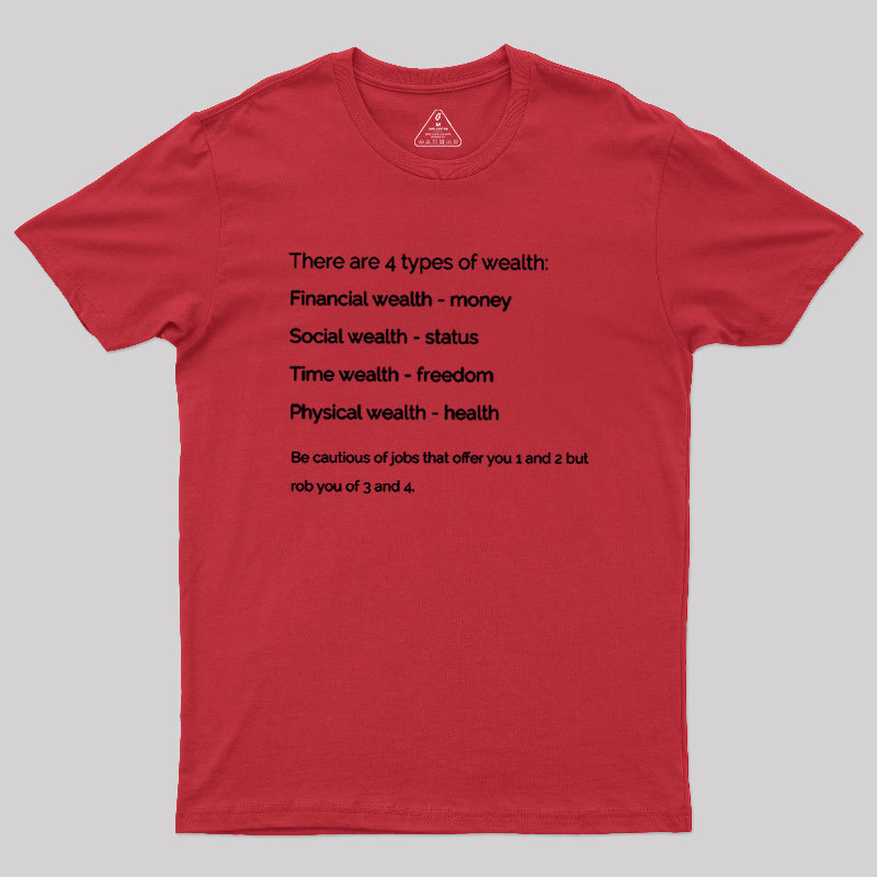 There Are 4 Types Of Wealth Geek T-Shirt