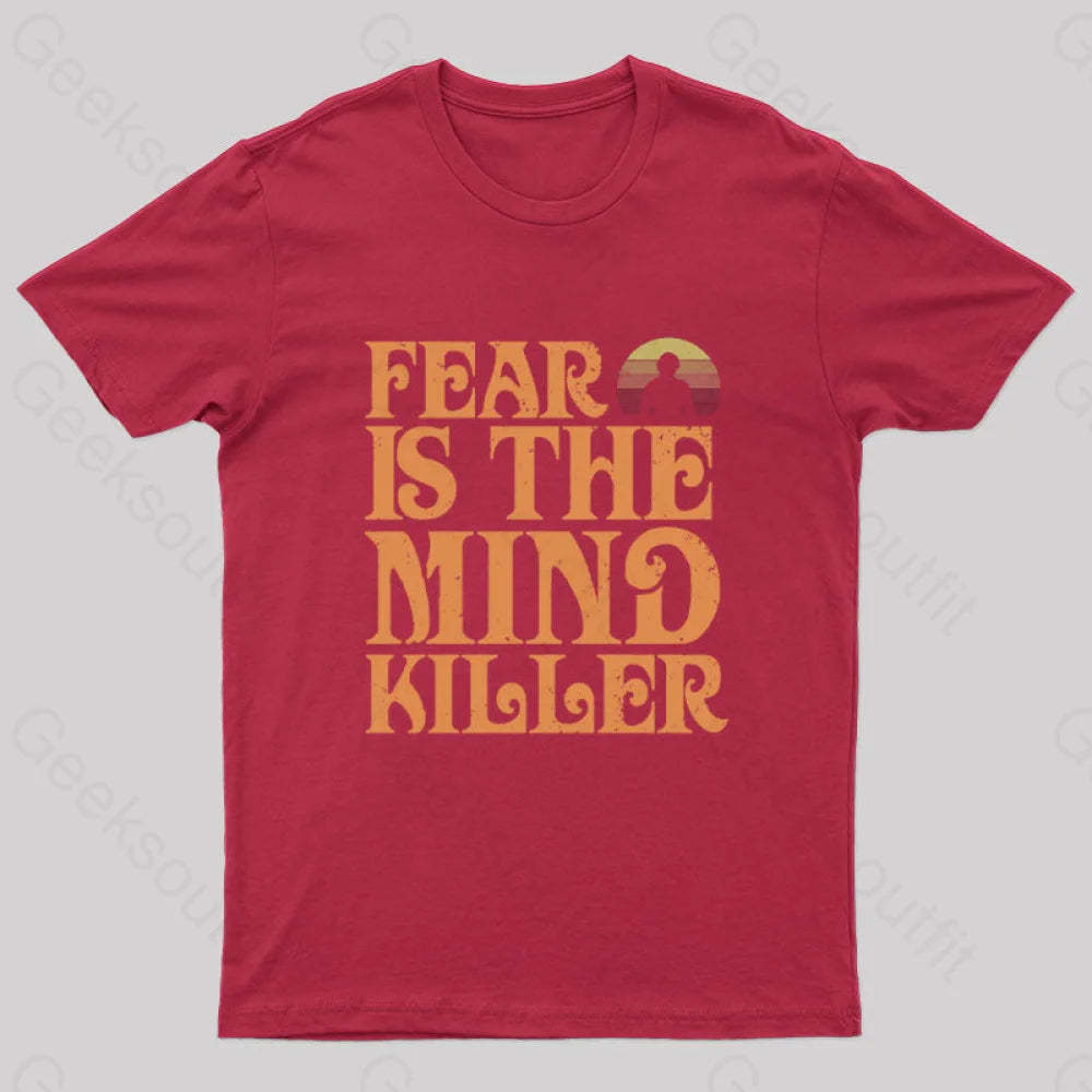 Fear Is The Mind Killer Nerd T-Shirt Red / S
