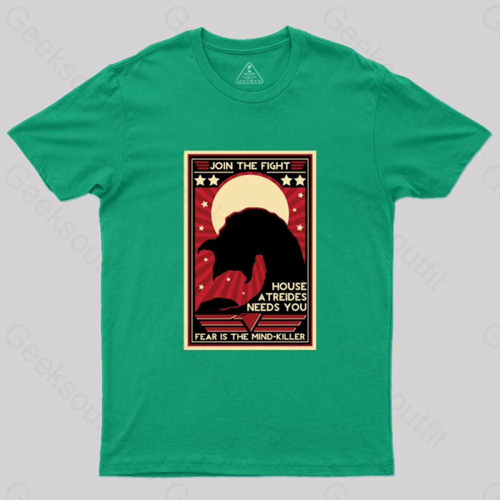 Fear Is The Mind-Killer T-Shirt Green / S