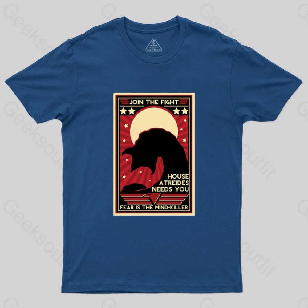 Fear Is The Mind-Killer T-Shirt Navy / S