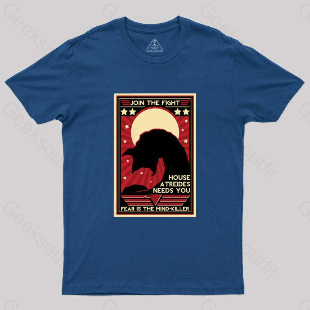 Fear Is The Mind-Killer T-Shirt Navy / S
