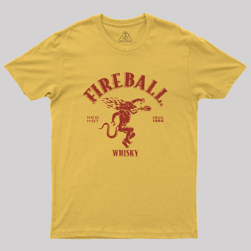 Fireball Wisky Since 1984 Red Geek T-Shirt