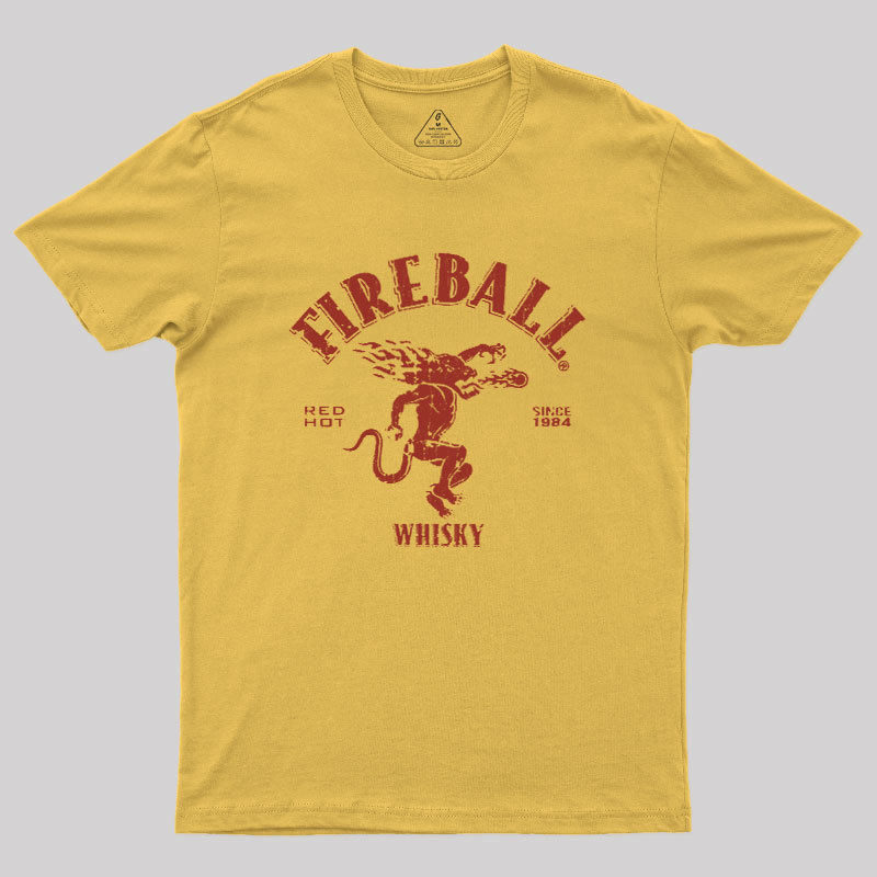 Fireball Wisky Since 1984 Red Geek T-Shirt