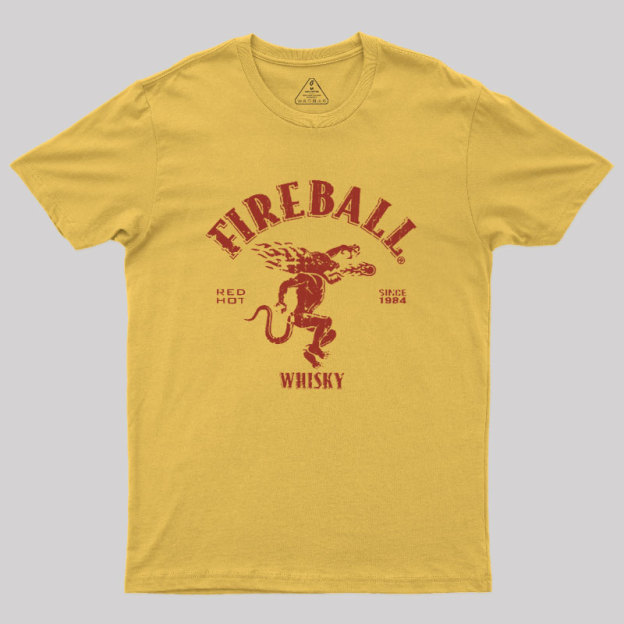 Fireball Wisky Since 1984 Red Geek T-Shirt