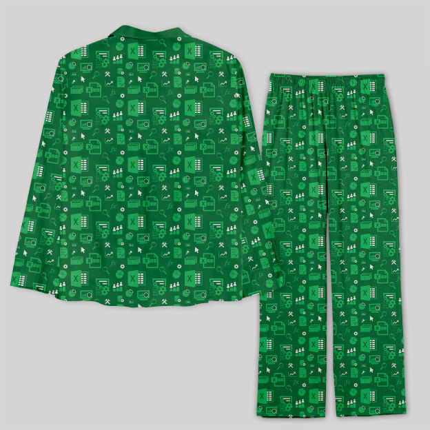 Spreadsheet Chic Pajama Sets
