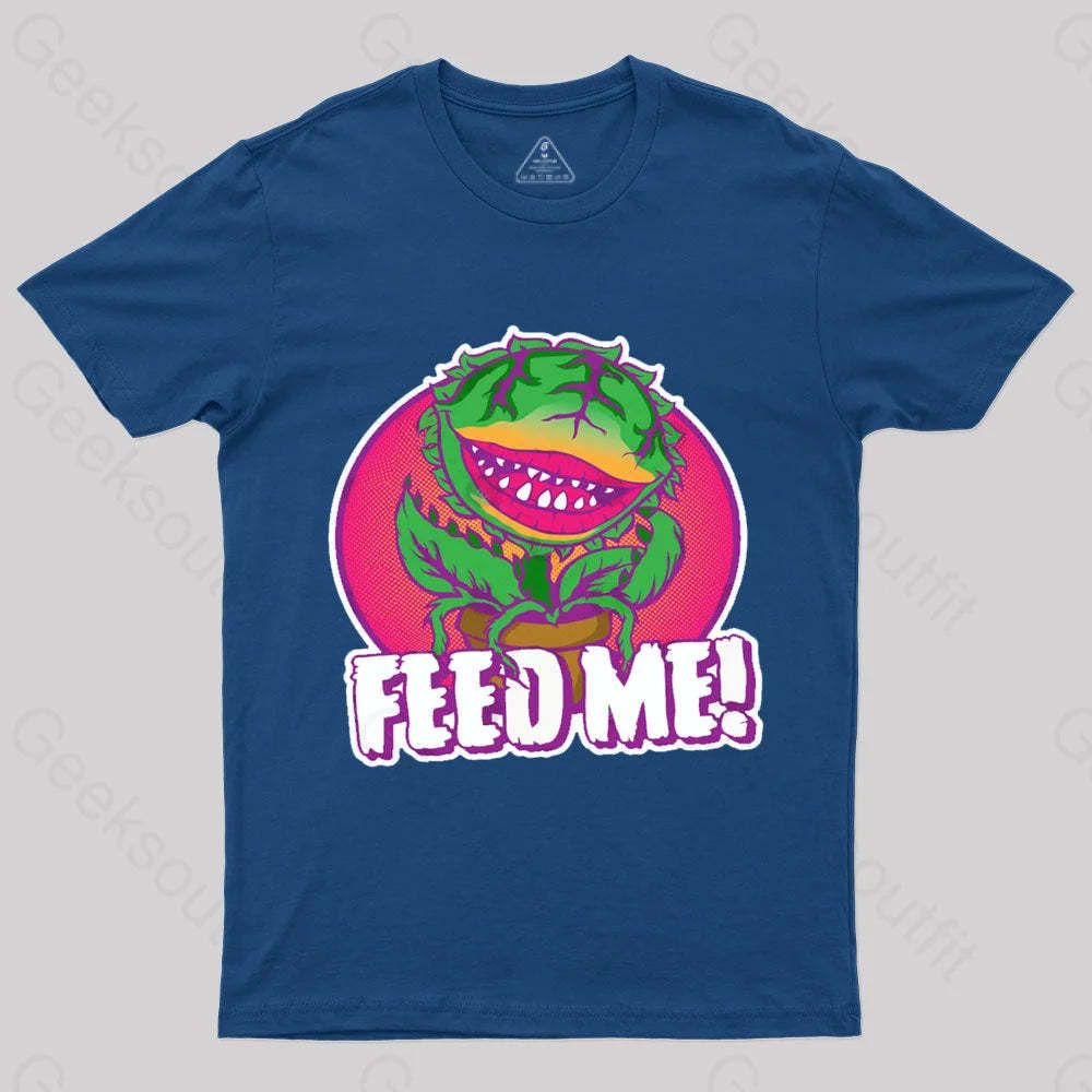 Feed Me Geek T-Shirt Navy / S