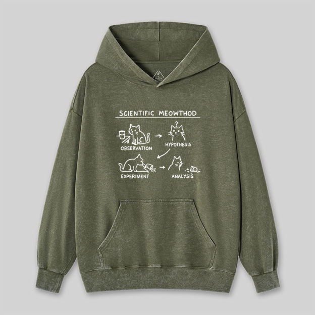 Scientific Meowthod Washed Hoodie