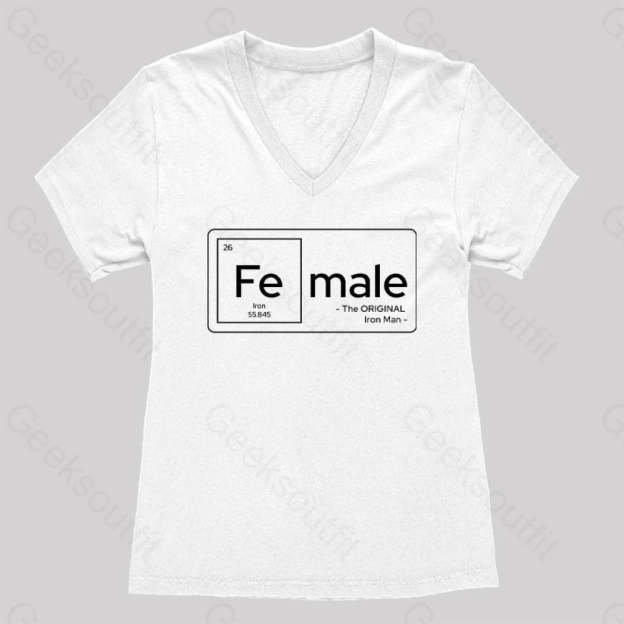 Female Women’s V-Neck T-Shirt White / S