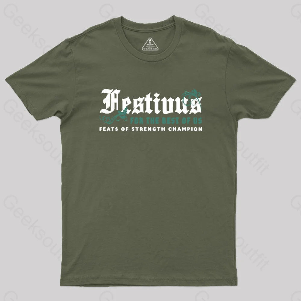 Festivus Geek T-Shirt Army Green / S