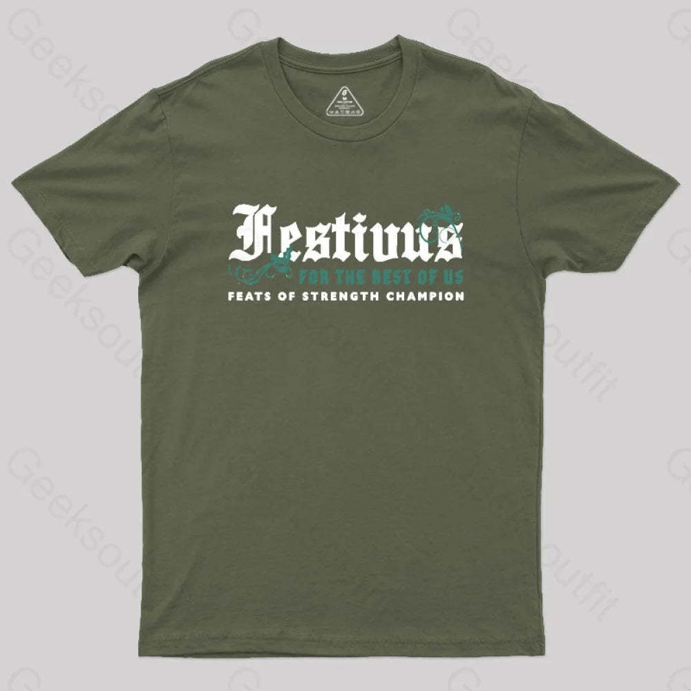 Festivus Geek T-Shirt Army Green / S