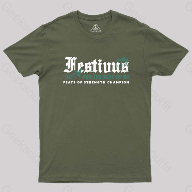 Festivus Geek T-Shirt Army Green / S