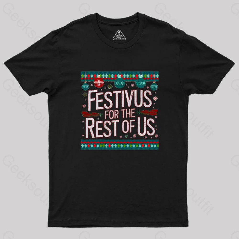Festivus Geek T-Shirt Black / S