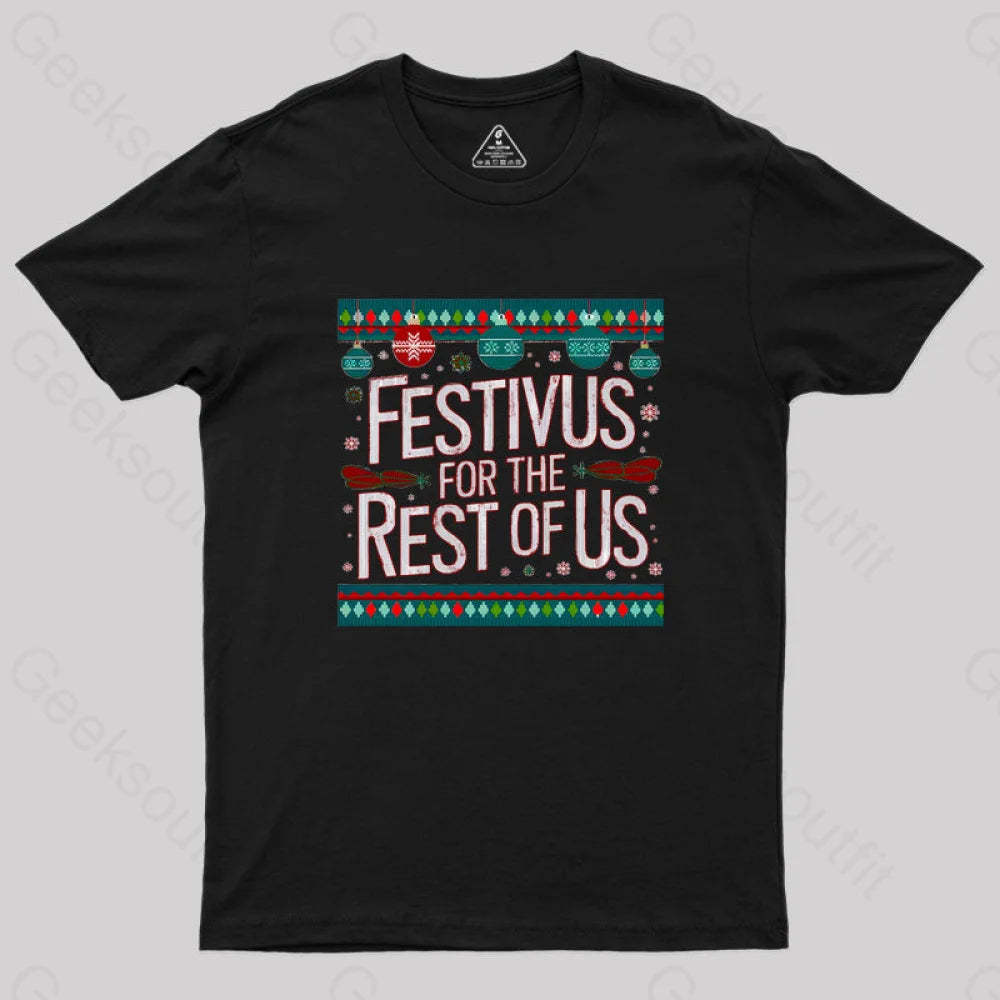 Festivus Geek T-Shirt Black / S
