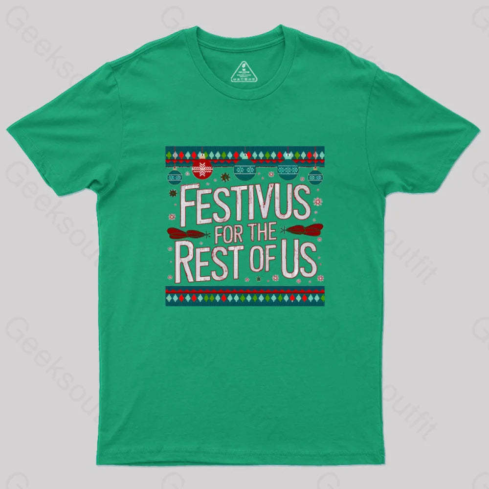 Festivus Geek T-Shirt Green / S