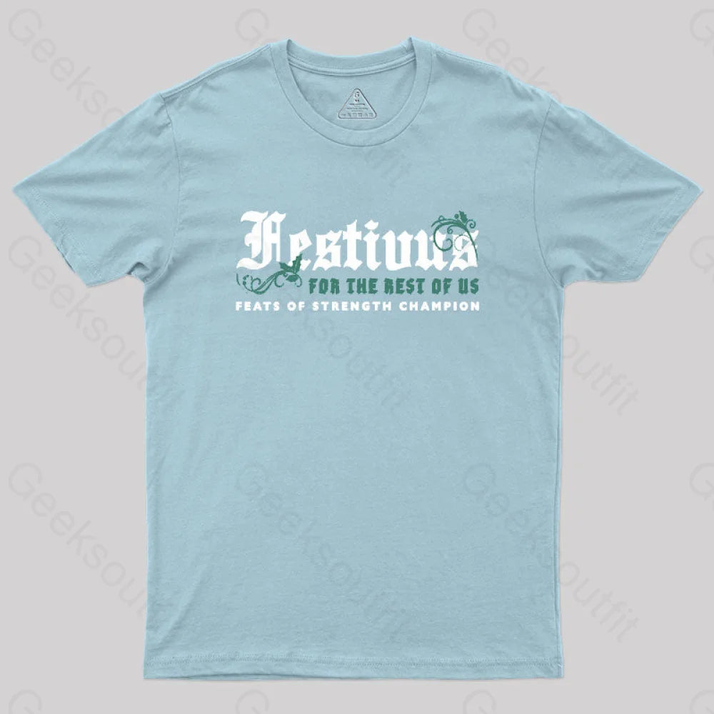 Festivus Geek T-Shirt Light Blue / S