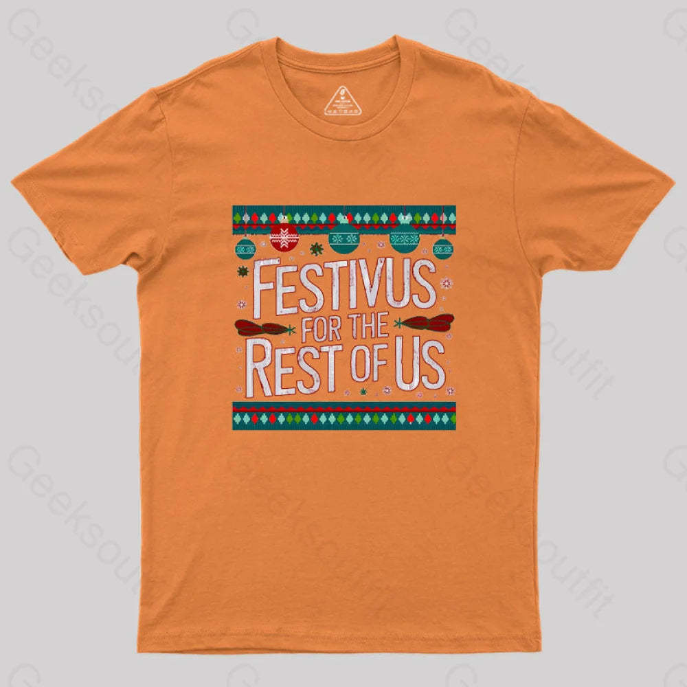 Festivus Geek T-Shirt Orange / S