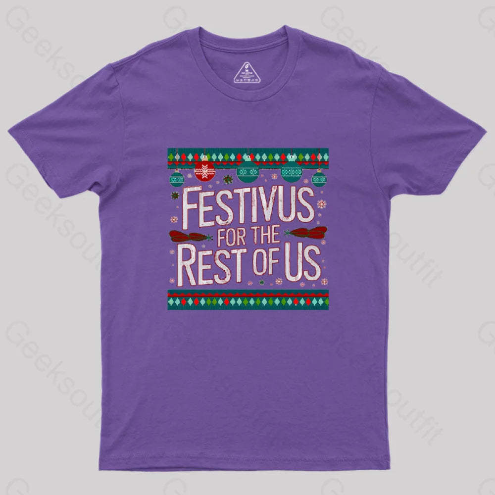 Festivus Geek T-Shirt Purple / S