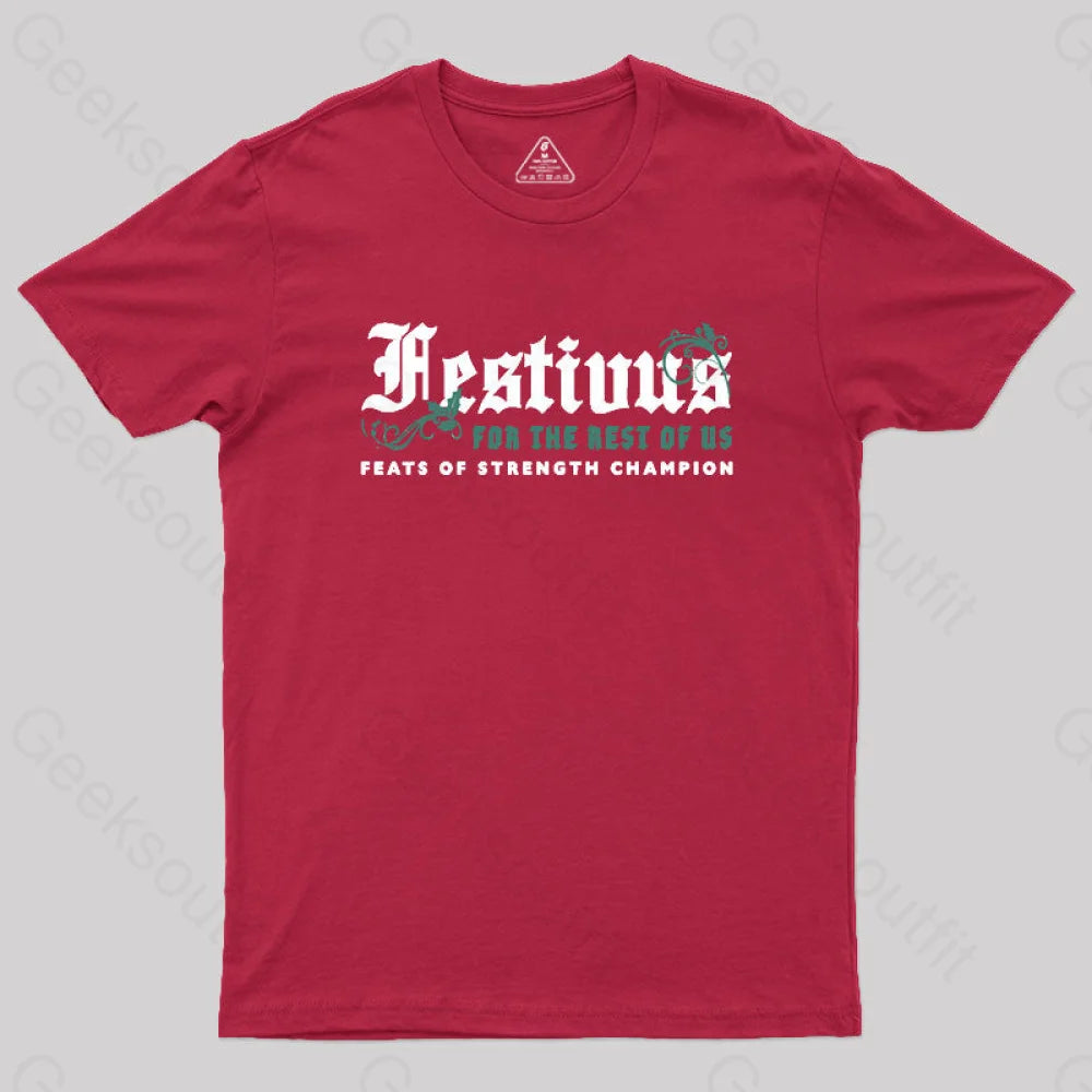 Festivus Geek T-Shirt Red / S
