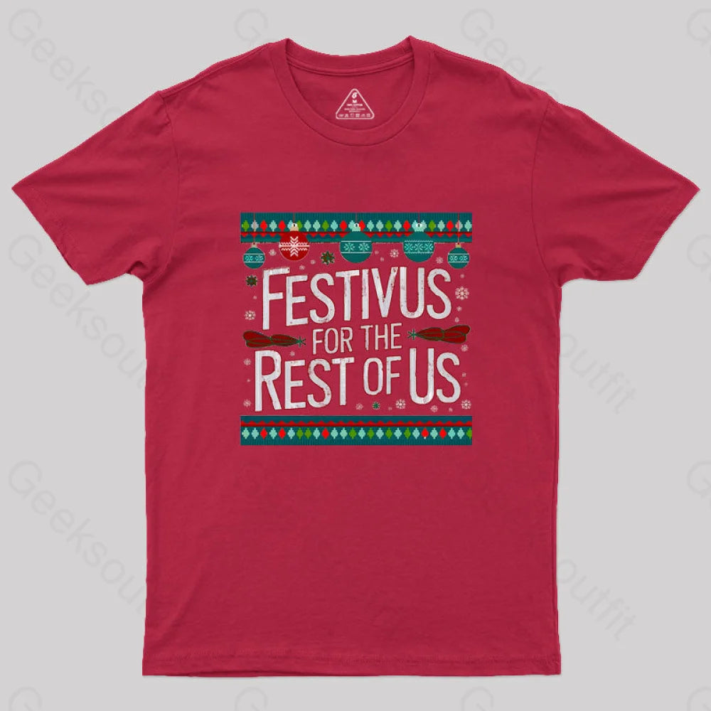 Festivus Geek T-Shirt Red / S