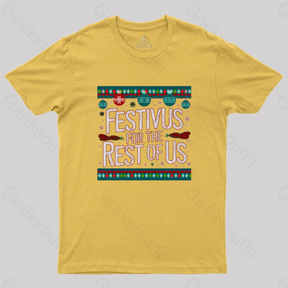Festivus Geek T-Shirt Yellow / S