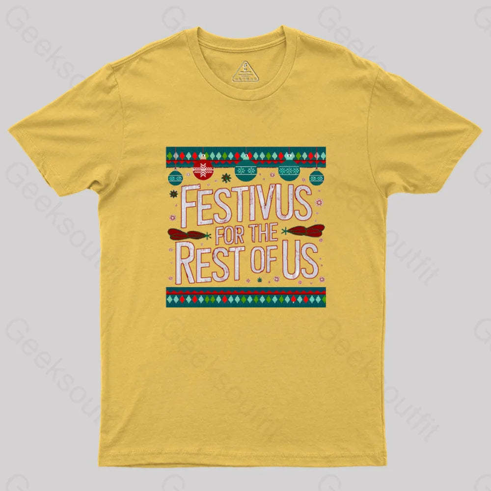Festivus Geek T-Shirt Yellow / S
