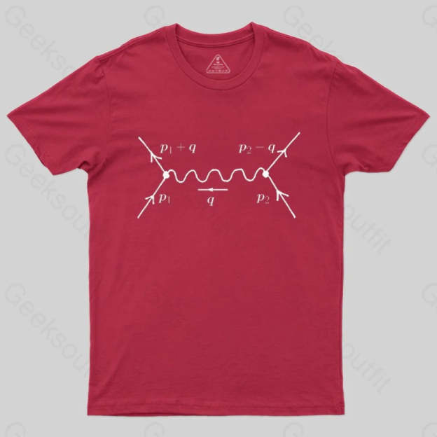 diagram Tシャツ Geeksoutfit Feynman diagram, quantum field theory and particle
