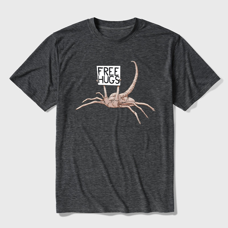FreeHugs-Alien Xenomorph Ultra Soft Heather Tees