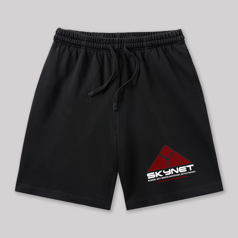 Skynet System Geeky Washed Shorts