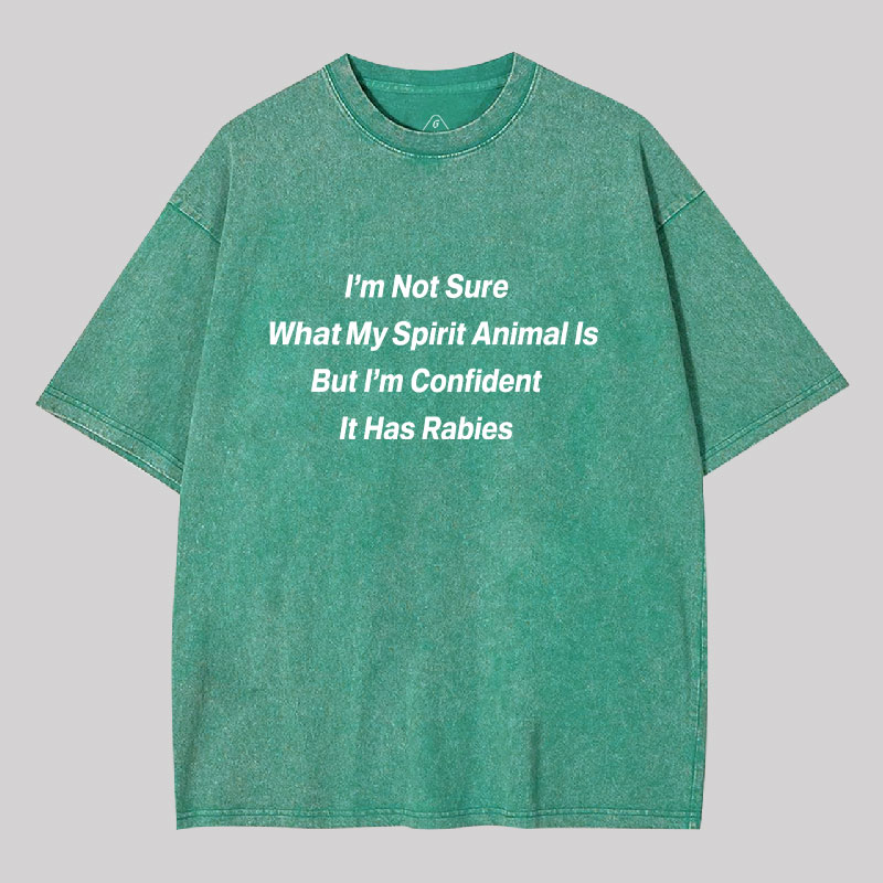 Im Not Sure What My Spirit Animal Is Geek Washed T-shirt