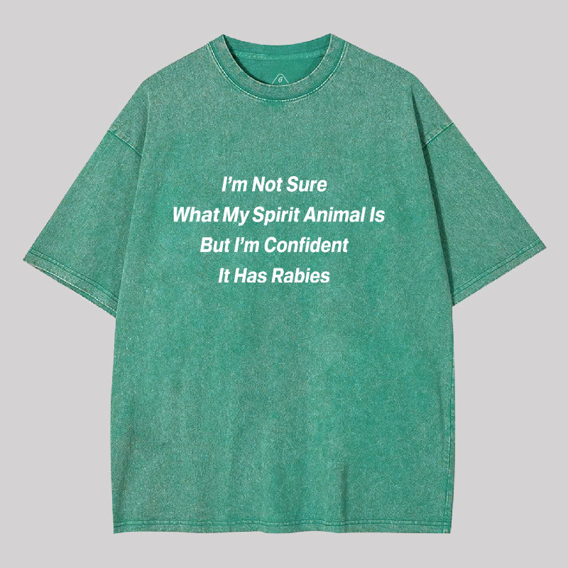 Im Not Sure What My Spirit Animal Is Geek Washed T-shirt