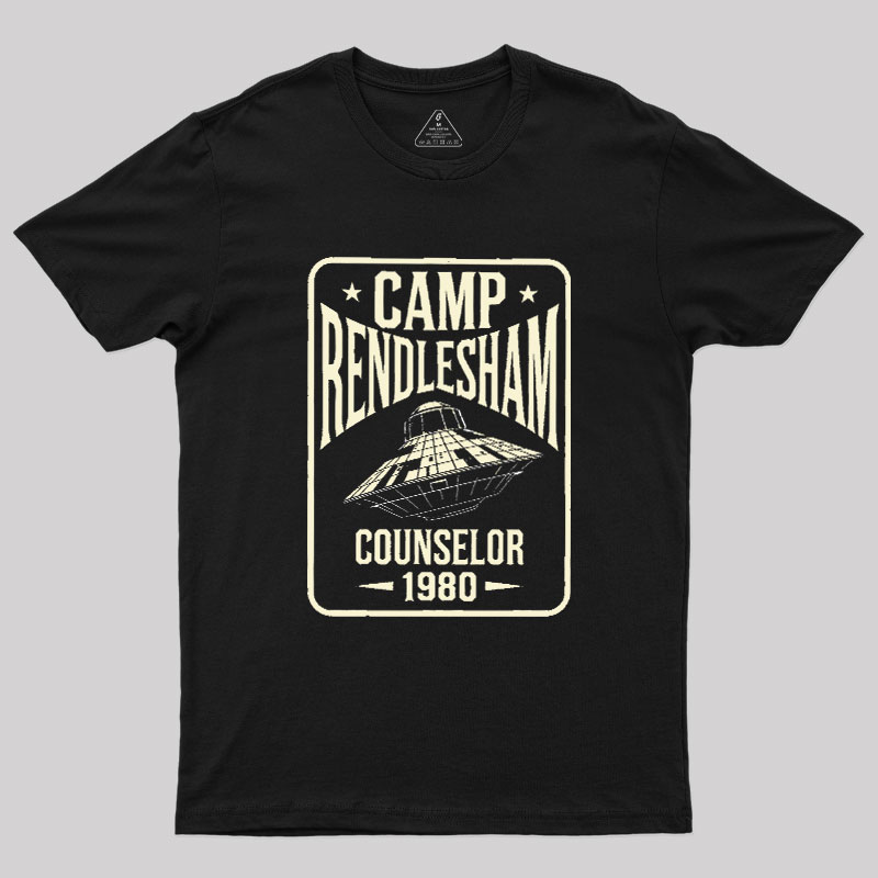 Camp Rendlesham Counselor 1980 UFO Geek T-Shirt