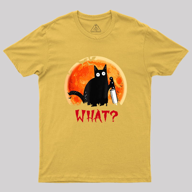 Cat What Funny Geek T-Shirt