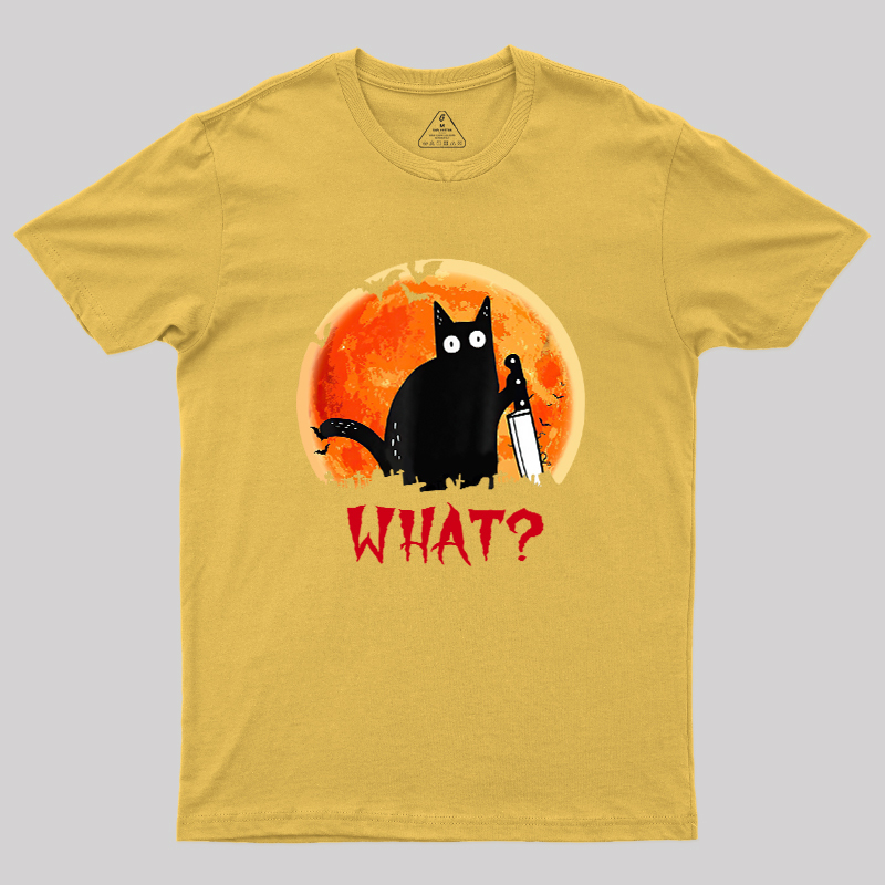 Cat What Funny Geek T-Shirt