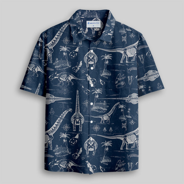 Jurassic Explorer Button Up Pocket Shirt