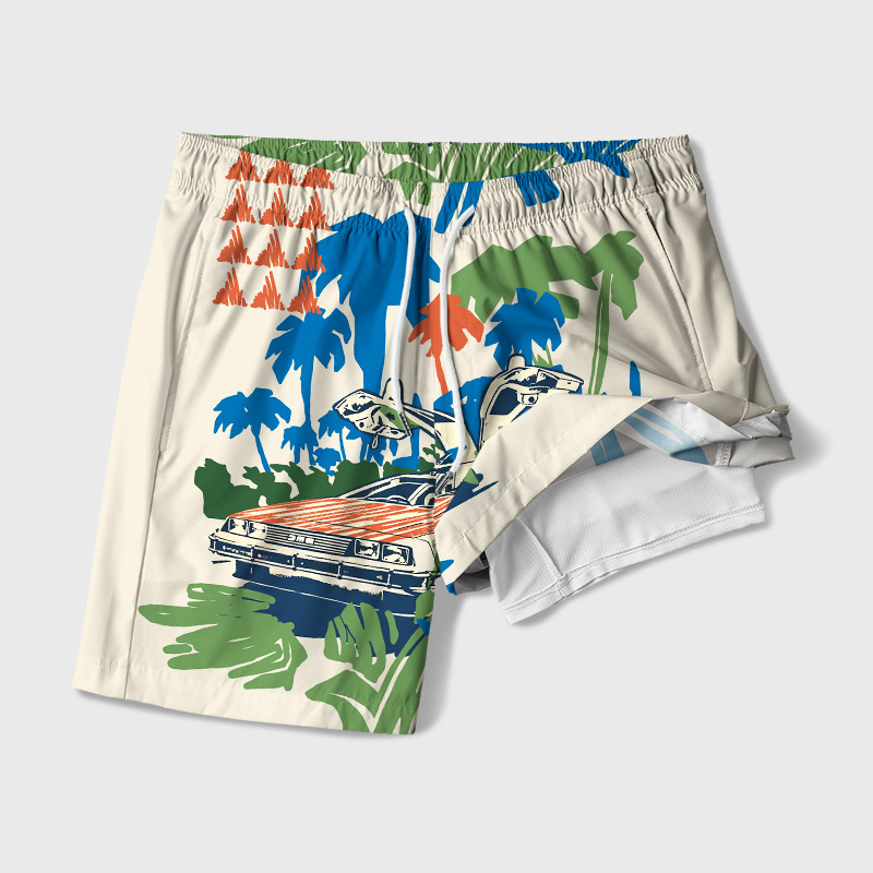 Go To The Future Geek Hawaiian Swim Trunks