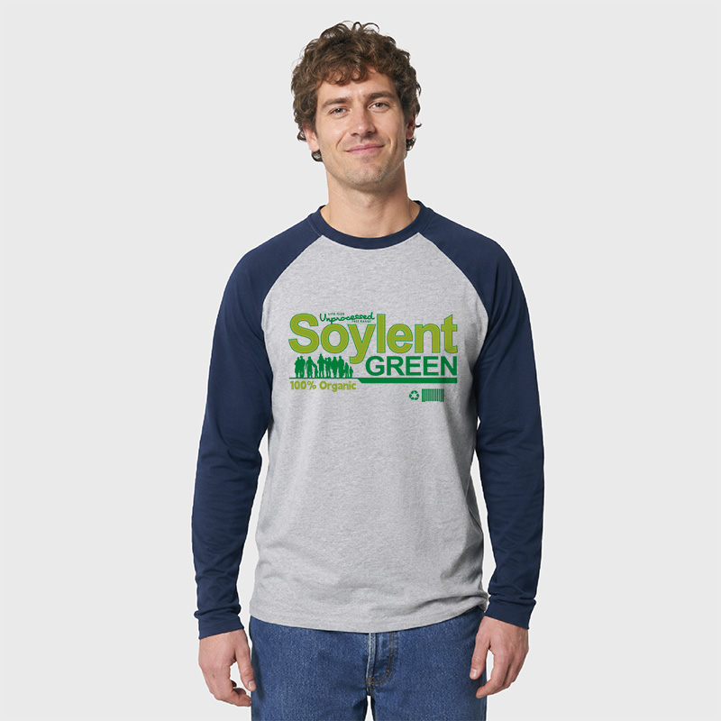 Soylent Green Geek Retro Raglan Long-Sleeve Tee