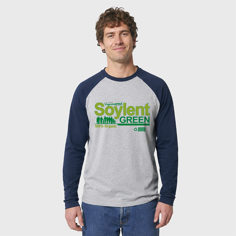Soylent Green Geek Retro Raglan Long-Sleeve Tee