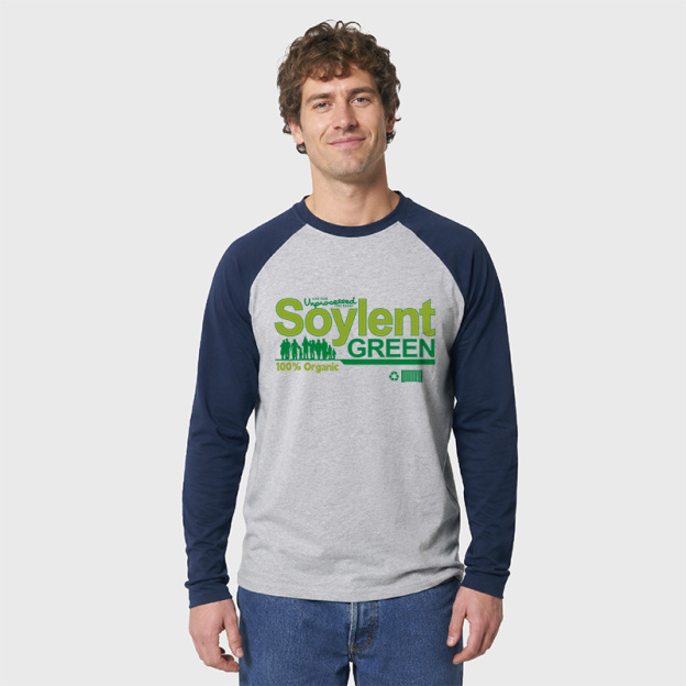Soylent Green Geek Retro Raglan Long-Sleeve Tee
