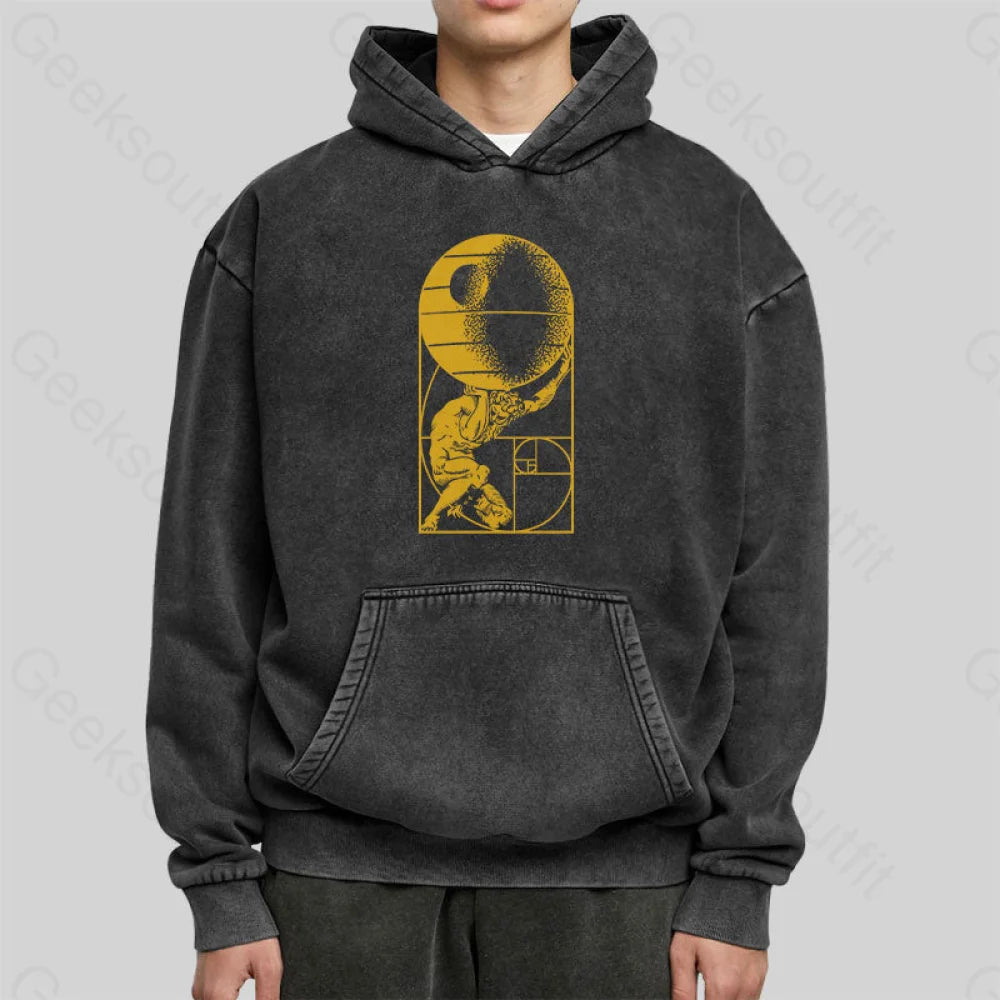 Fibonacci Death Star Washed Hoodie