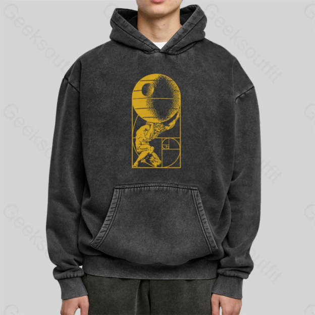 Fibonacci Death Star Washed Hoodie