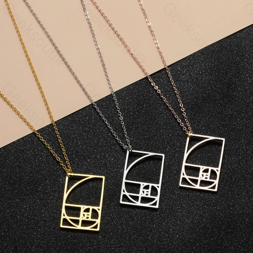 Fibonacci Geometry Necklace