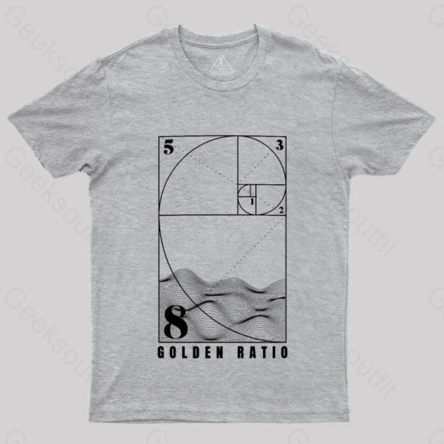 Fibonacci Golden Ratio Mathematics T-Shirt Grey / S