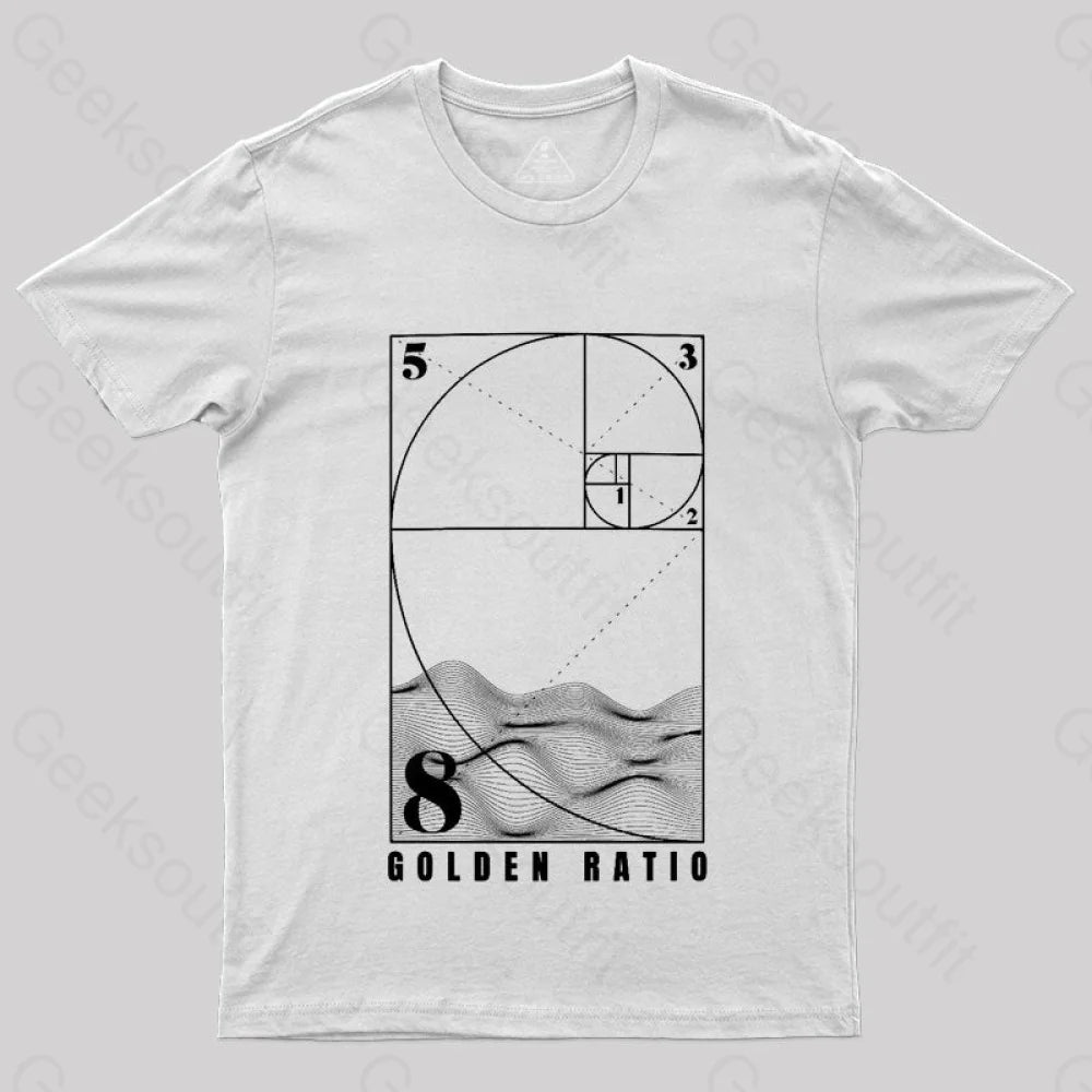 Fibonacci Golden Ratio Mathematics T-Shirt White / S