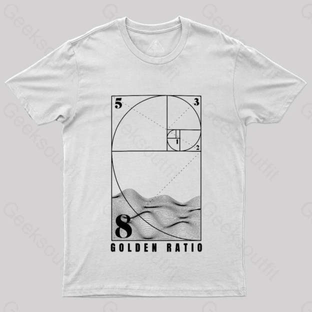 Fibonacci Golden Ratio Mathematics T-Shirt White / S